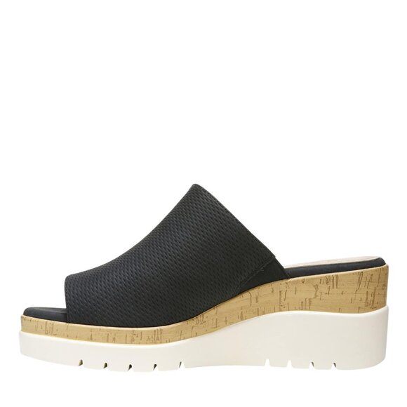 Naturalizer SOUL Womens Goodtimes Mule Slip On Wedge Sandals H9772S0 Black 9W - Picture 11 of 14